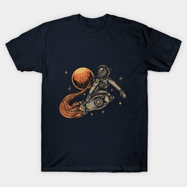 Astronaut Skater T-Shirt by Anna Hlimankova